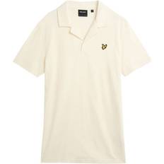 Lyle & Scott Beige Pikétröjor Lyle & Scott Pikétröja Linen Revere Collar Polo Shirt Beige