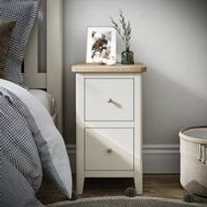 Dunelm Bedside Tables Dunelm Bromley II 2 Drawer Slim Bedside Table