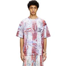 One Size T-shirts Diesel T-shirt Avec Imprimé Craquelé Trompe'ail - Polychrome