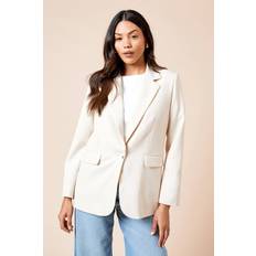 Oversize - Women Blazers Dorothy Perkins Oversized Single Breasted Blazer - Ivory