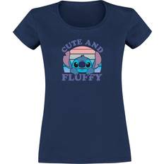 Anime T-shirt Cute And Fluffy - Marinblå