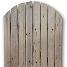 Slatted Picket Gate Timber 4 x 90 x 100 cm Brown