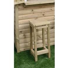 Outdoor Bar Stools Churnet Valley Garden Bar Stool Timber 38 x 36.5 x 80 cm Brown