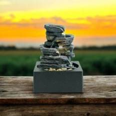 Fountains & Garden Ponds Table-Top Water Fountain L18 x W18 x H24 cm Grey
