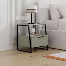 Green Tables Fwstyle 1 Door Ash Green Nightstand Cabinet One Size Bedside Table