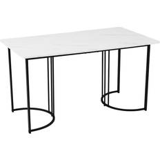 Marble - Rectangular Dining Tables Canora Grey Modern 140 x 80 cm Marble Effect Dining Table