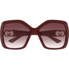 Gucci Rød Solbriller Gucci GG2015S 002 59 Solbriller Kvinder Burgunder - Burgundy