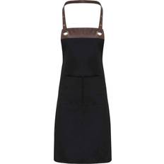 Aprons Premier Espresso Bib Apron - Black/Brown