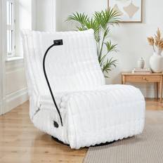 Adjustable Seat Armchairs Fairmont Park Jumbo Cord Manual Recliner Swivel Chair 90cm H X 79cm W X 105cm D Armchair