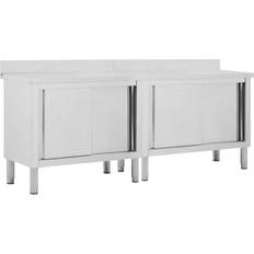 Kitchen Islands Ebern Designs Biranna Stainless Steel Kitchen Island - Silver