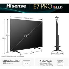 TV's Hisense 55 Pro QLED E7Q 2025