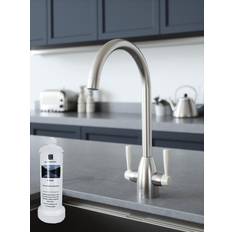 Taps Belfry Kitchen Astoria Twin Lever Monobloc Tap Nickel 2.1 cm