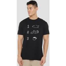 Twin Coffee Log Fish T Shirt - Black