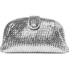 Silver Handväskor Bottega Veneta Metallic Mesh Clutch - Gray