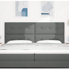 Beds & Mattresses ClassicLiving Button Tufted Dark Grey 200x200 cm Headboard 200cm