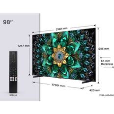 TCL 98Q6C-UK 98 Inch QD-Mini LED UHD Smart Google TV