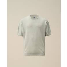 C.P. Company Tops C.P. Company Linen Thread Logo Patch T-Shirt - Gray