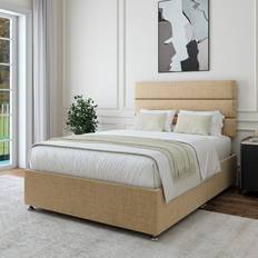 Beige Beds Bedmaster Universal Divan Base Frame Bed 150x200cm