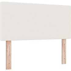 Cream Wood Fabric 90 x 40 x 5 cm 5 cm