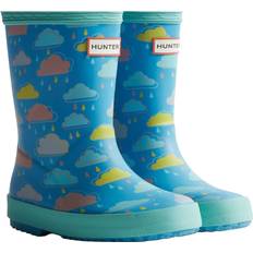 Rubber Wellingtons Hunter Childrens Kids Rain Cloud Wellington Boots - Blue