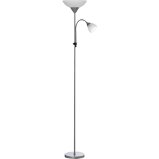 Floor Lamps & Ground Lighting Homcom Duo-Head Silver Floor Lamp 179.5cm
