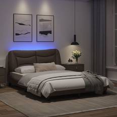 Beds & Mattresses Metro Lane Caliopia Upholstered 140x190 cm Grey Frame Bed