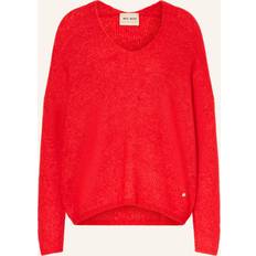 Mos Mosh Thora V-Neck Knit - Chinese Red