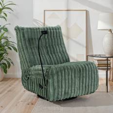 Adjustable Seat Armchairs Fairmont Park Jumbo Cord Manual Recliner Swivel Chair 90cm H X 79cm W X 105cm D Armchair