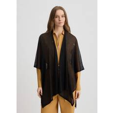 Liu Jo Lurex Stickad Poncho - Black