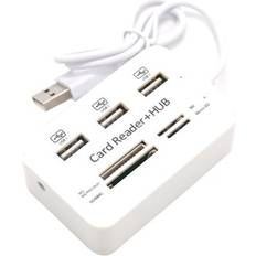 Sodial 7 in 1 Portable Multi Function 3 Port USB Hub 2.0 Splitter Combo CARD9408