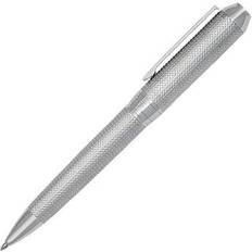 HUGO BOSS Silver-Tone Ballpoint Pen with Herringbone Pattern