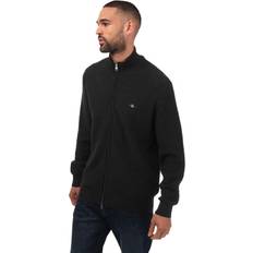 Gant Men Cardigans Gant Mens Textured Cotton Zipped Cardigan