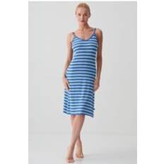 British Boxers Bamboo Strappy Nightdress - Bright Blue