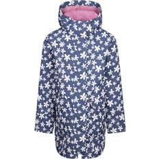 3-6M Rainwear Trespass Girls Primdrop Waterproof Hooded Raincoat - Blue Tone