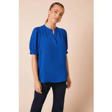 Puff Sleeve Shirts Dorothy Perkins Puff Sleeve Overhead Shirt - Cobalt