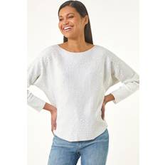 Sequins Jumpers Roman Sequin Textured Knit Jumper - Ivory