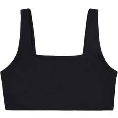 Tommy Cropped Square Neck Bra - Black