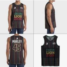 Bob Marley Iron Lion Zion Black Basketball Jersey X Large