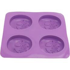 Lila Gjutning Zeblaze Silicone Material Soap Mold Purple 4 Patterns