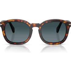 Polariserande - Runda Solglasögon Persol Unisex PO0082S 24/S3 Solglasögon Acetat Sköldpadda - Blå