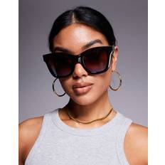 After Hours Cat Eye Sunglasses - Black/Brown/Blue Gradient