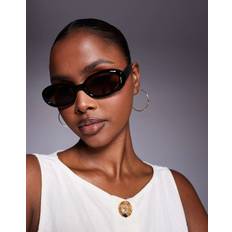 Round Frame Lens Sunglasses - Black