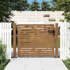 Brown Gates Berkfield Home Garden Gate 105x80 cm Corten Steel Square Design - Brown