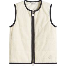 Moncler Women Vests Moncler Collection Terry Cloth Logo Jacquard Padded Gilet - White