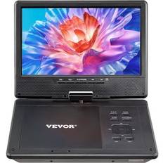 VEVOR Portable DVD Player 9 in HD Swivel Display Screen 4 Hours Built-In Battery Black 9 In HD 228 mm