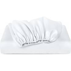 Cosy House Collection Bamboo Fitted Double Bed Sheet White