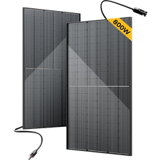 Solar Panels BougeRV Bifacial 800 Watts 10BB 12V 24V Rigid Solar Panel 2 Pcs