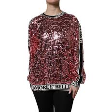 Sequins Jumpers Dolce & Gabbana Sequin Pullover Sweater Pink