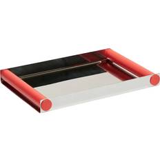 Rostfritt stål - Röda Uppläggningsfat & Brickor Design Letters Ray Tray 20,5 x 30 cm Red Coral Serveringsbricka