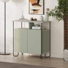 Green Cabinets Fwstyle 2 Door Ash Green Storage Unit One Size Sideboard